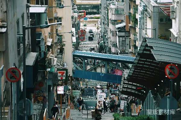 高清摄影 繁华都市的街景