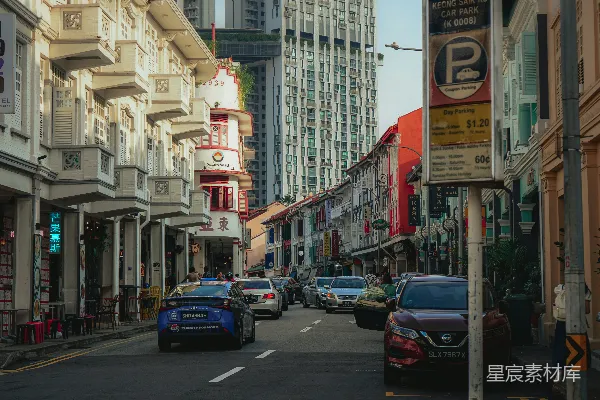 高清摄影 新加坡街头的宁静与繁华