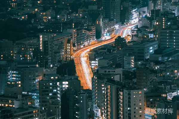 高清摄影 夜幕下的都市繁忙