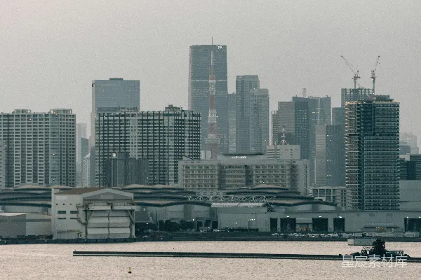 高清摄影 东京塔与都市天际线