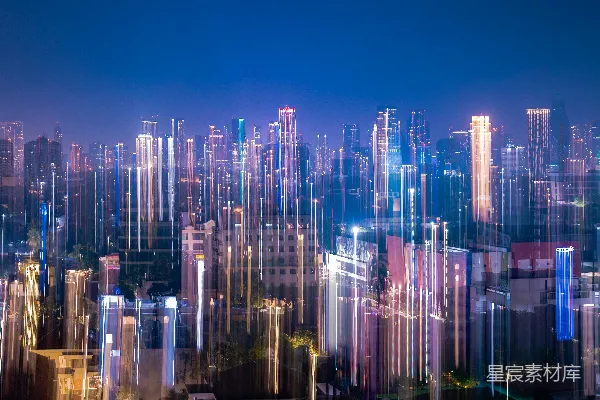 高清摄影 霓虹城市夜景