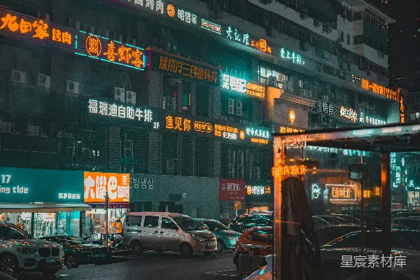 高清摄影 霓虹下的城市夜景