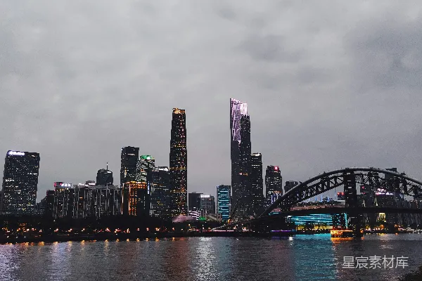 高清摄影 夜幕下的城市之光