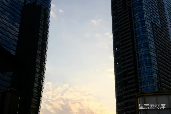 高清摄影 城市日落剪影
