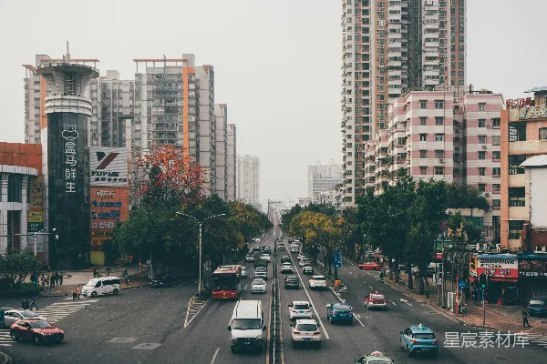 高清摄影 繁忙的城市街道