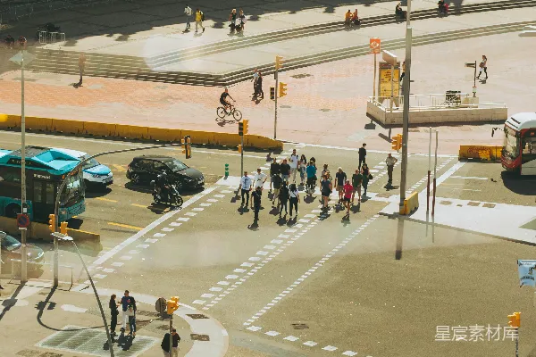 高清摄影 城市街景与人群