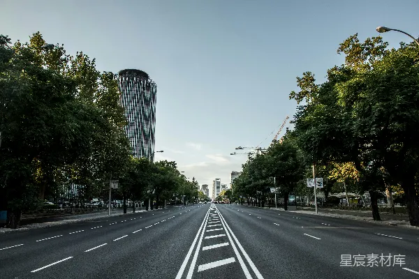 高清摄影 城市中的宁静街道