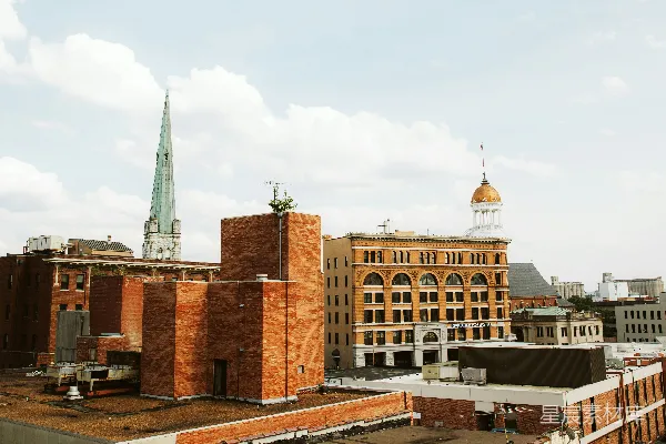 高清摄影 城市天际线与历史建筑
