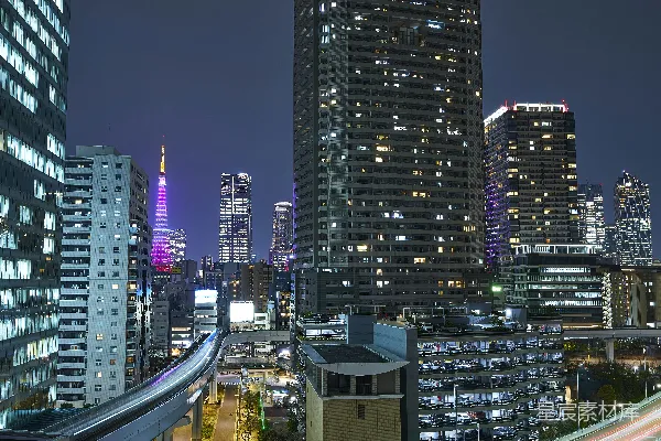 高清摄影 东京夜景：塔灯下的都市繁华
