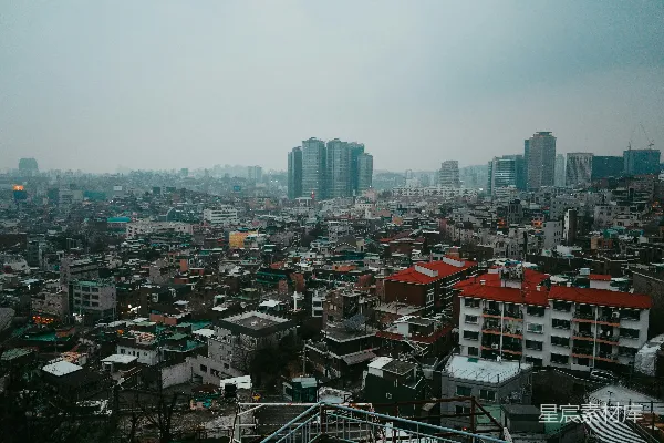高清摄影 城市全景：现代与传统交织