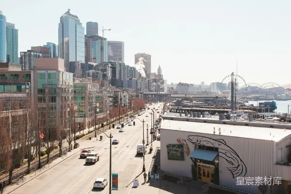 高清摄影 Seattle Waterfront Cityscape