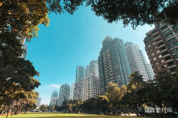 高清摄影 都市中的绿洲