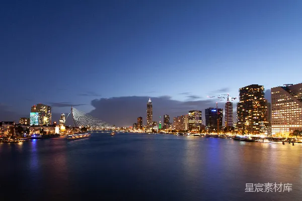 高清摄影 夜晚的城市天际线