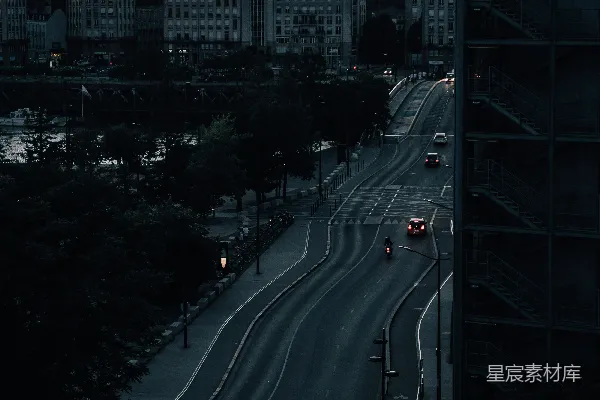 高清摄影 黄昏时的城市街景