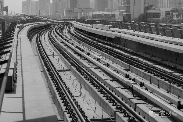 高清摄影 迪拜地铁与都市景观