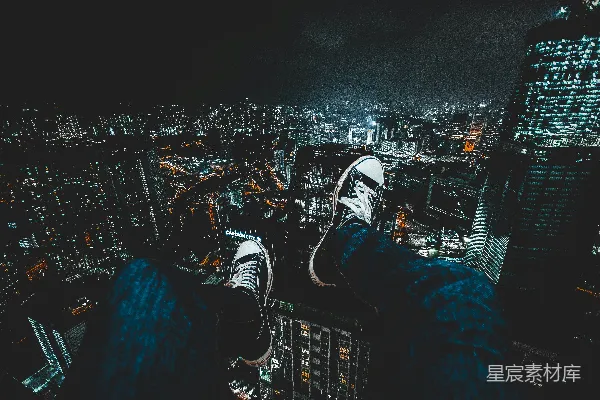 高清摄影 夜幕下的城市俯瞰
