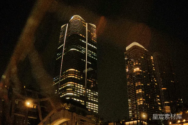 高清摄影 夜幕下的摩天大楼