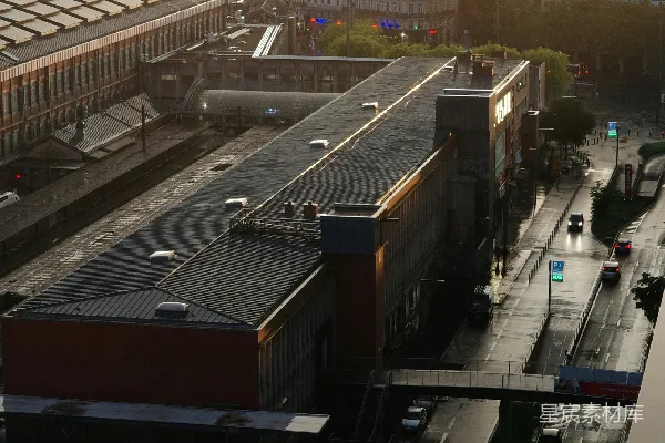 高清摄影 日落时分的城市全景