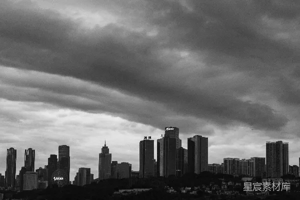 高清摄影 城市的阴郁天空
