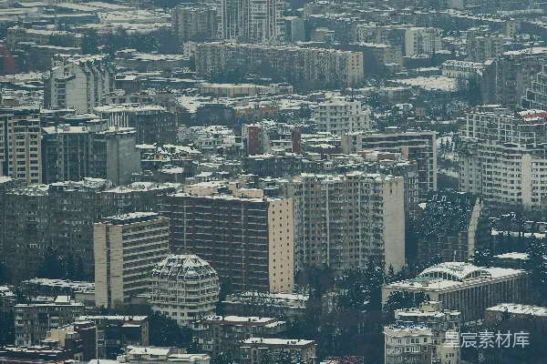 高清摄影 雾中的城市全景