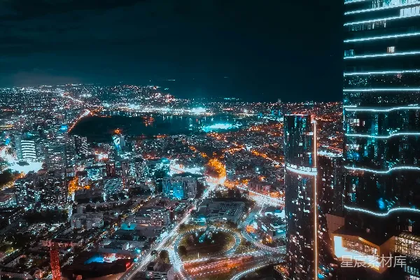 高清摄影 夜幕下的都市繁华