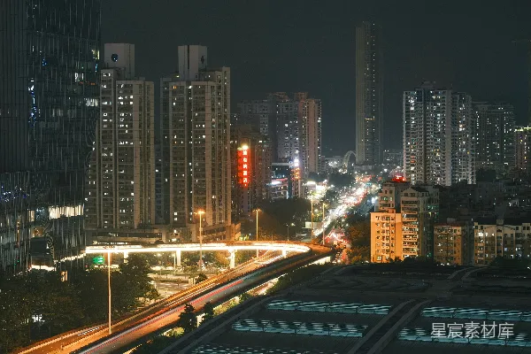 高清摄影 夜幕下的城市景观