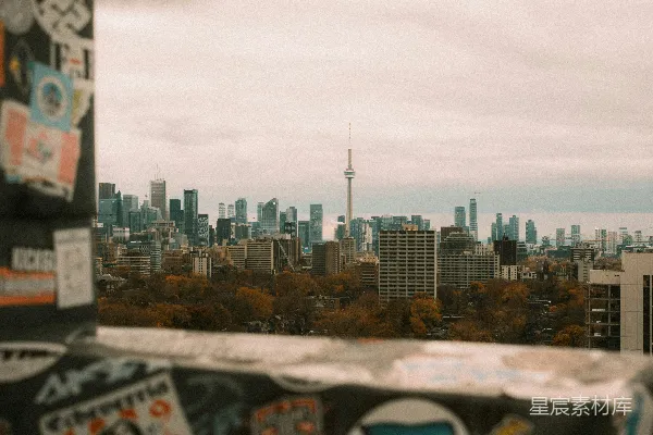 高清摄影 城市天际线的秋日风景