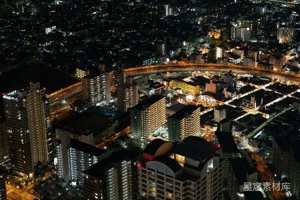 高清摄影 夜幕下的城市景观