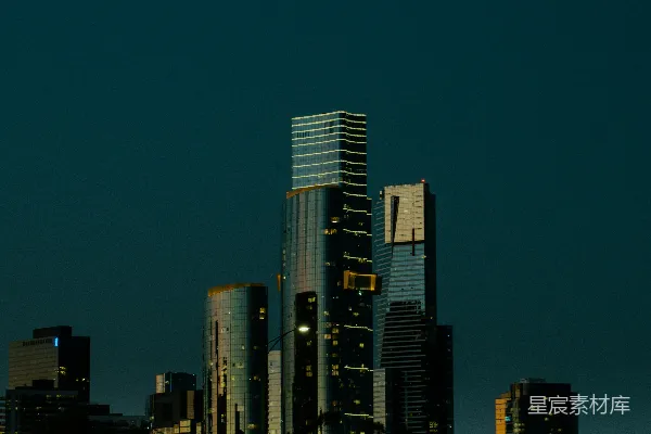 高清摄影 夜幕下的摩天大楼