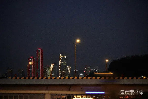 高清摄影 夜幕下的都市天际线