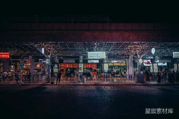 高清摄影 夜晚的航站楼