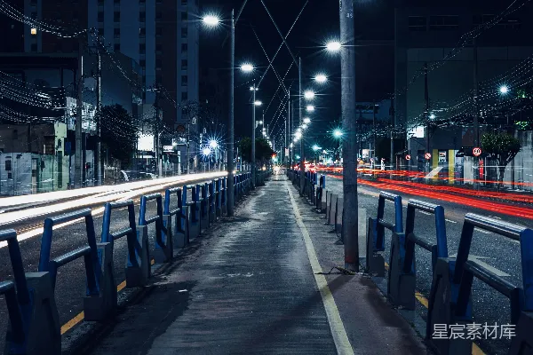 高清摄影 夜色中的城市街景