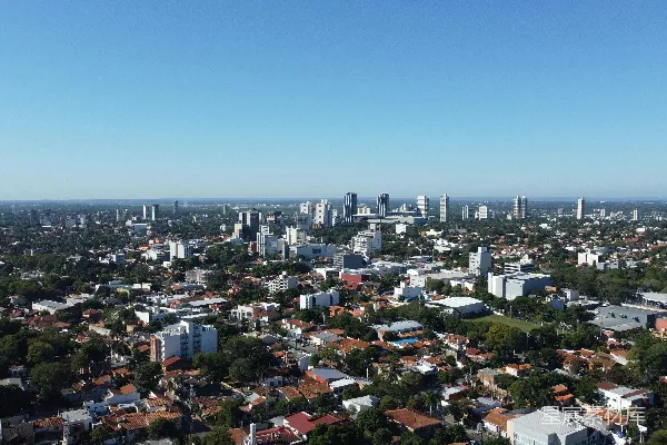 高清摄影 蓝天下的城市全景