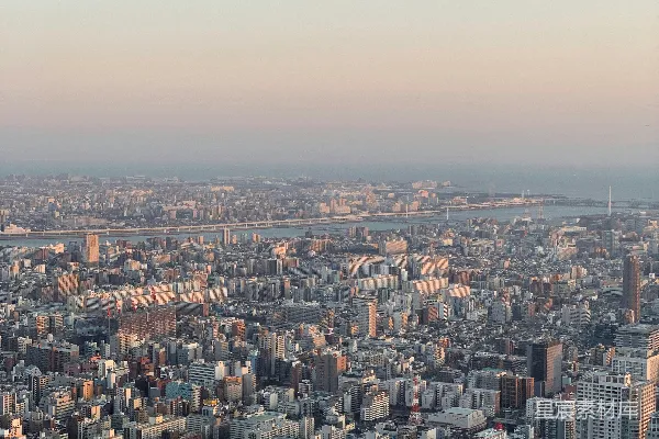 高清摄影 城市黄昏远景