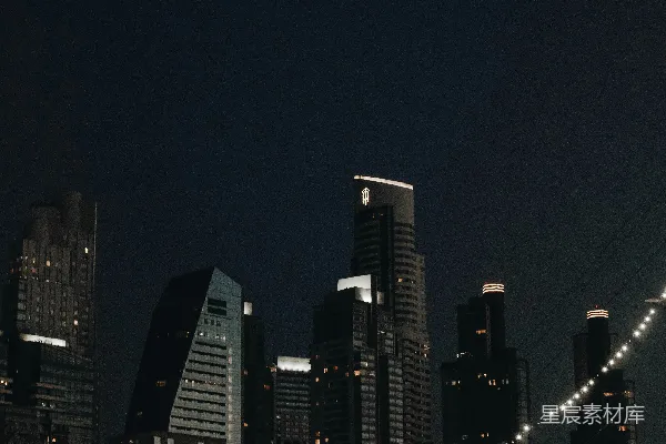 高清摄影 夜幕下的都市天际线