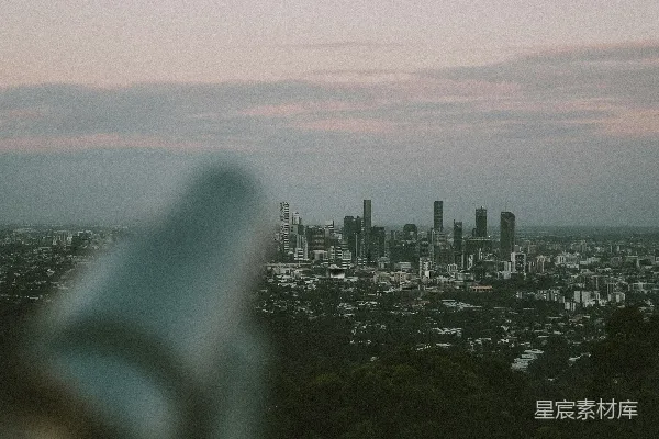 高清摄影 城市远景与自然的交响