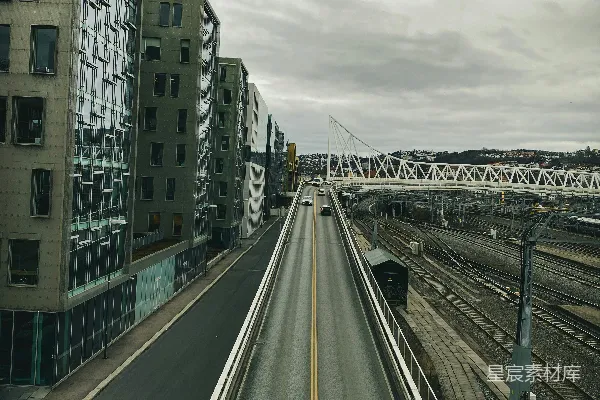 高清摄影 现代城市中的工业桥梁
