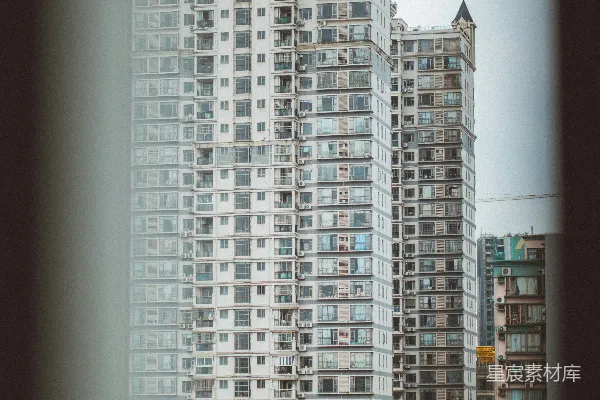 高清摄影 透过窗户看高楼