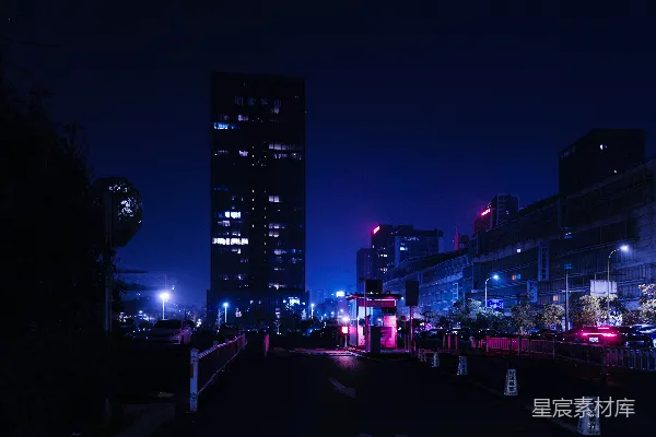 高清摄影 夜色中的城市街景