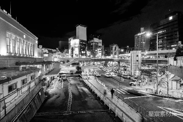 高清摄影 夜幕下的城市繁华