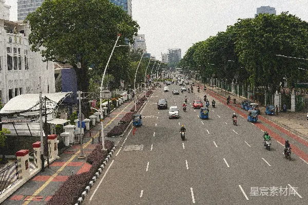 高清摄影 城市街道的繁忙景象
