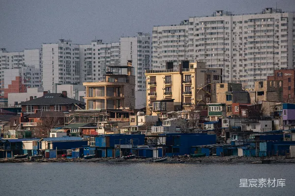高清摄影 海滨城市的生活场景