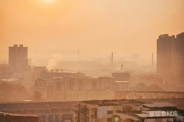 高清摄影 夕阳下的城市