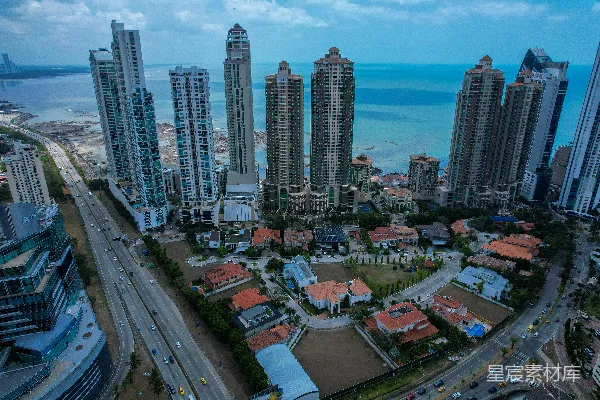 高清摄影 海滨城市的鸟瞰图