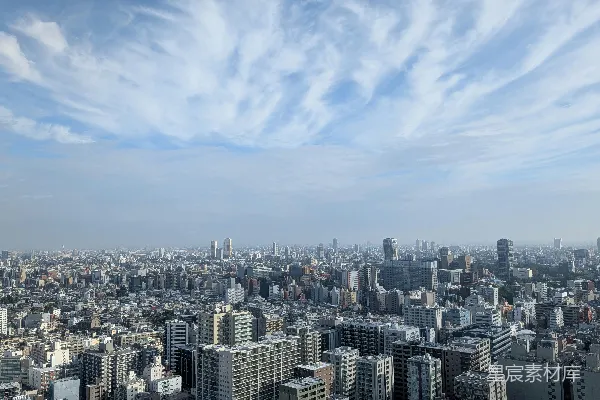高清摄影 东京晴空下的城市景观