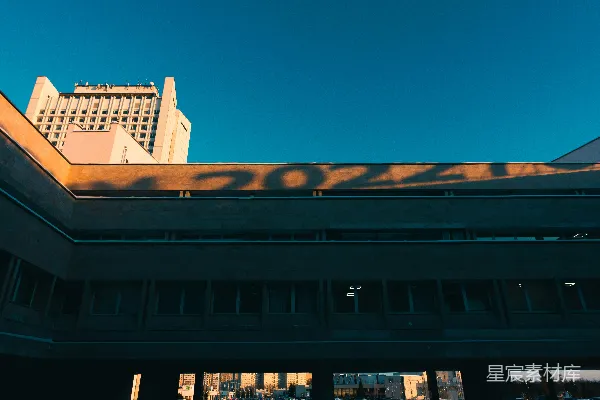 高清摄影 城市建筑的日落剪影