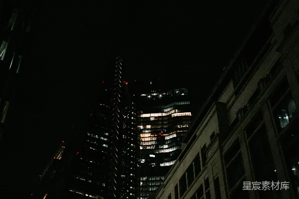 高清摄影 夜幕下的摩天大楼
