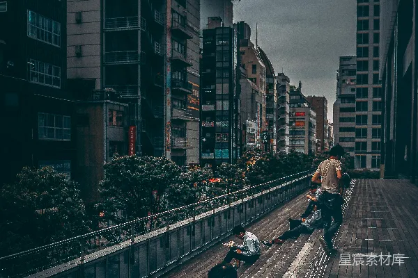 高清摄影 城市角落的午休时光
