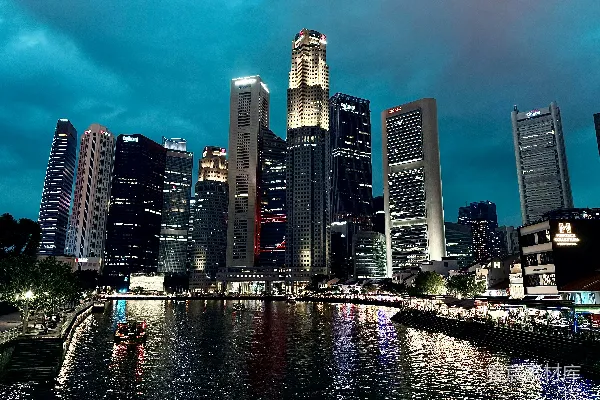 高清摄影 新加坡夜景：灯火璀璨的城市天际线