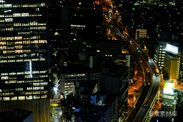 高清摄影 夜幕下的东京全景